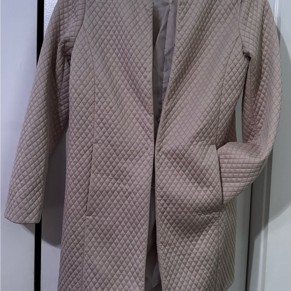 Elegant Cream Quilted Women's Teddy Jacket